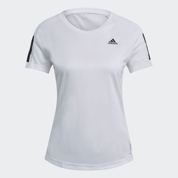 White OWN THE RUN TEE