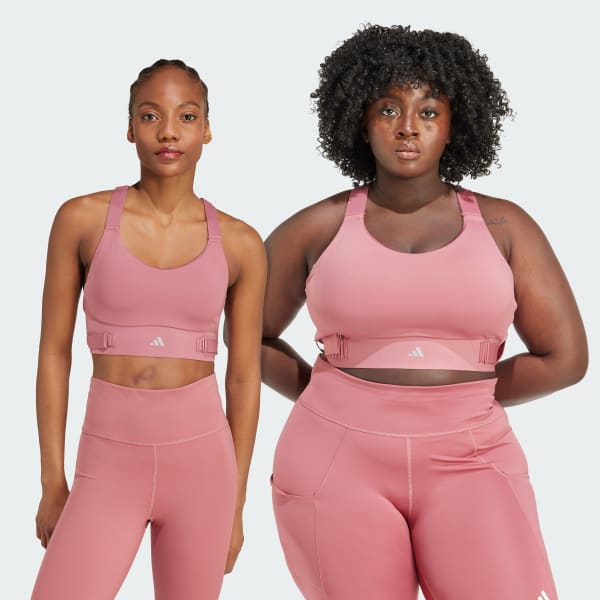 Pink FastImpact Luxe Run High-Support Bra