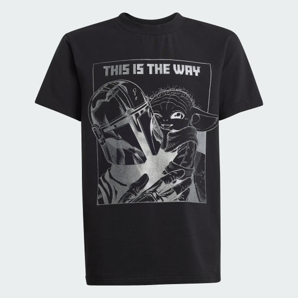 Black ADIDAS STAR WARS MANDALORIAN GRAPHIC T-SHIRT