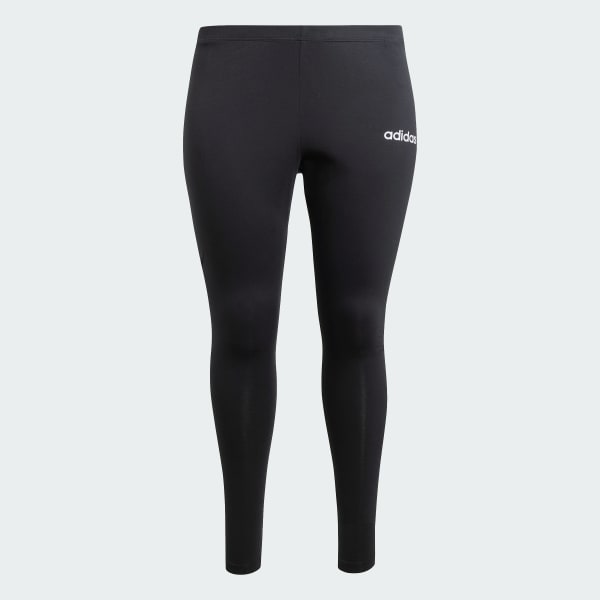 Schwarz Essentials Linear Cotton Leggings – Große Größen