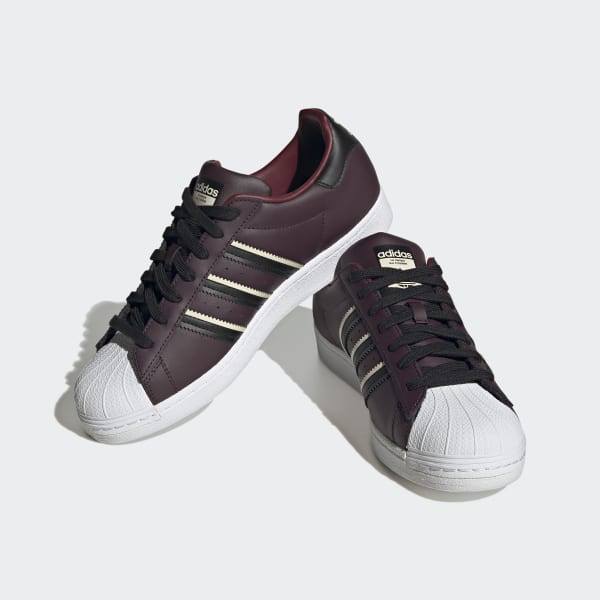 Superstar adidas maroon on sale