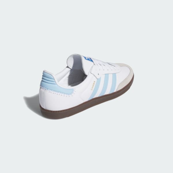 Adidas samba super white blue clearance