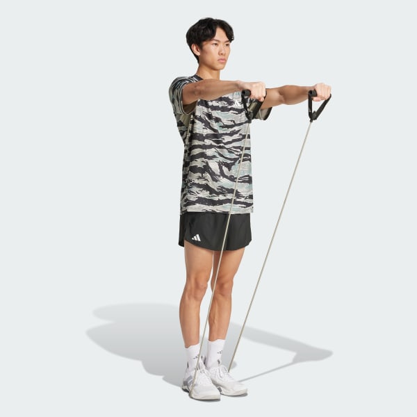 Verde Camiseta Train Essentials Camo AOP