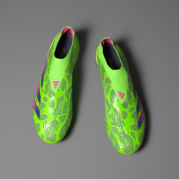 Verde Zapatos de Fútbol Sin Cordones Predator Elite  Terreno Firme