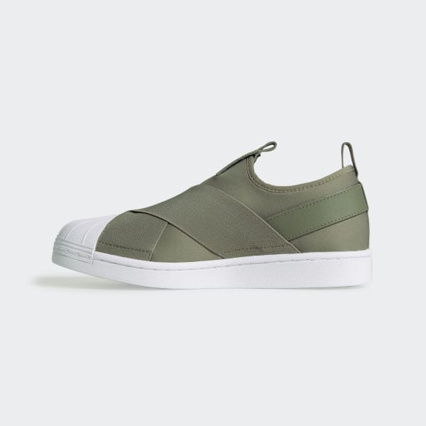 Adidas superstar slip top on mujer marrón