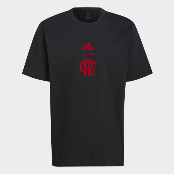 Preto Camiseta CR Flamengo 3-Stripes US246