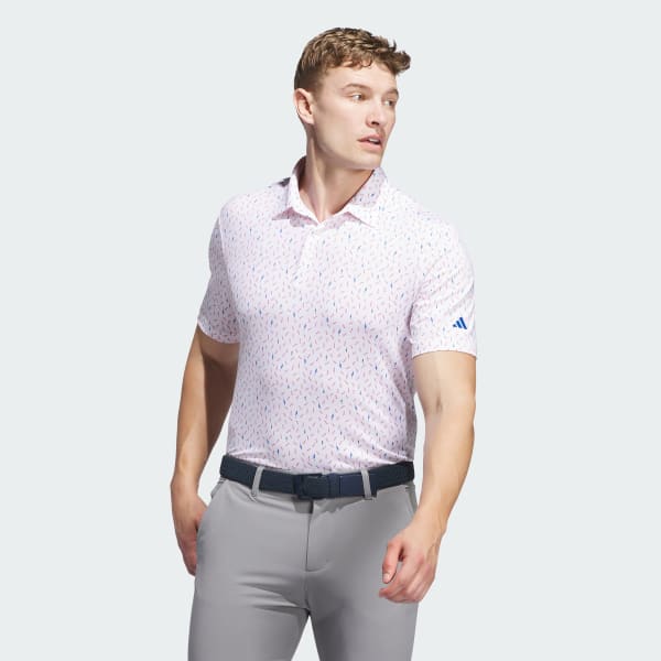 White Ultimate365 Allover Print Polo Shirt