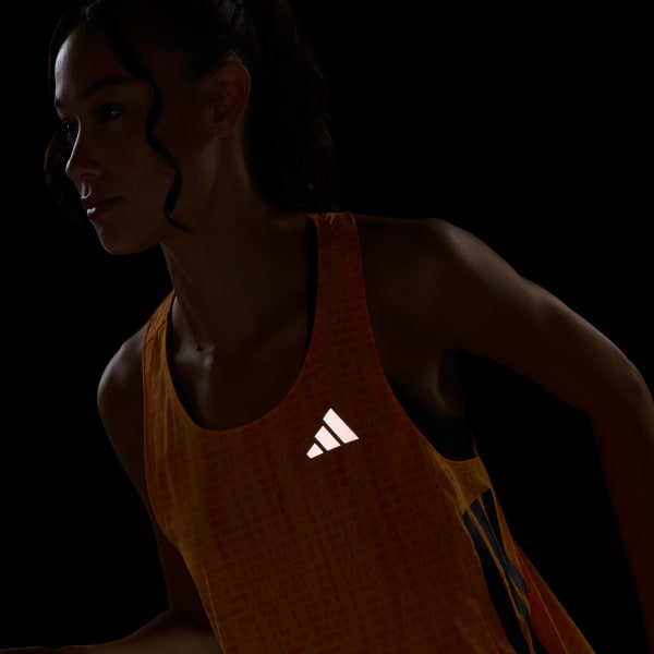 สีส้ม เสื้อกล้ามวิ่ง Adizero