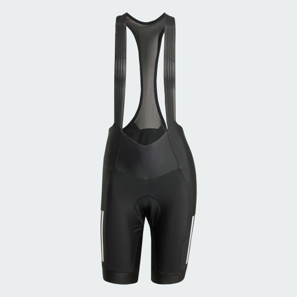 Black Essentials 3-Stripes Padded Cycling Bib Shorts