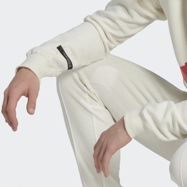 White Fleece Crew Sweatshirt MCE02