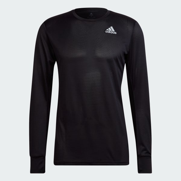 Negro Playera Own the Run Manga Larga