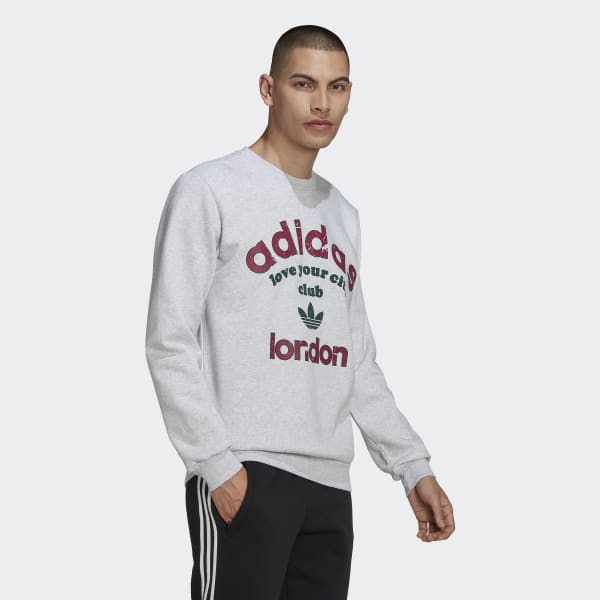 Grey London Collegiate City Crew Sweatshirt BWA47