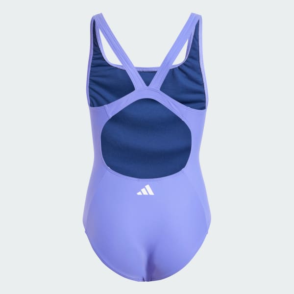Blau 3-Streifen Kids Badeanzug