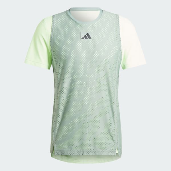 Verde T-shirt da tennis Pro Layering