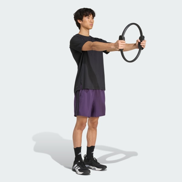 Purple Essentials Training 3-Stripes Woven Shorts