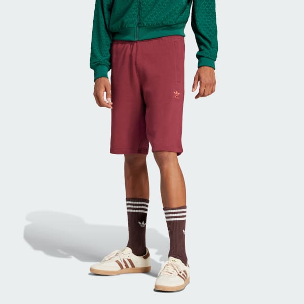 Burgundy Essentials Trefoil Shorts