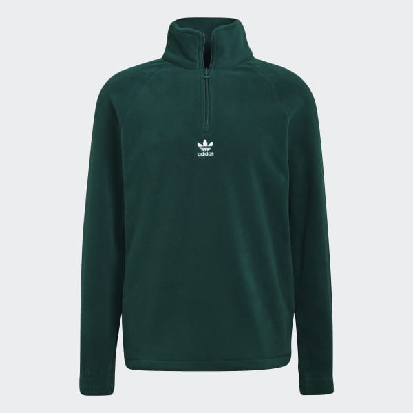 Zielony Adicolor Classics Teddy Fleece Half-Zip Jacket JLA43