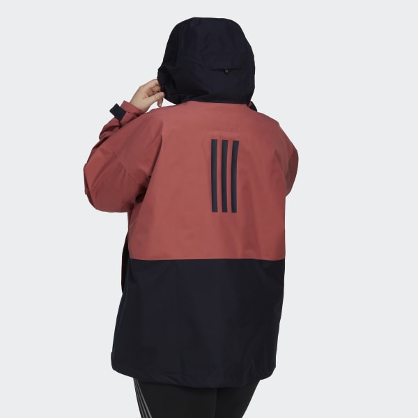 Rot TERREX GORE-TEX Paclite Regenjacke – Große Größen