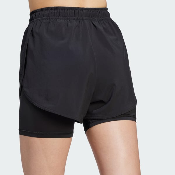 Schwarz adidas by Stella McCartney TruePurpose 2-in-1 Trainingsshorts