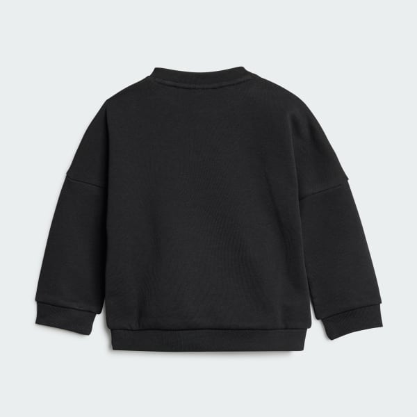 Negro Conjunto de Top Holgado y Calzas Ajustadas