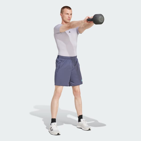 Azul Pantalón corto de entrenamiento Train Essentials Logo