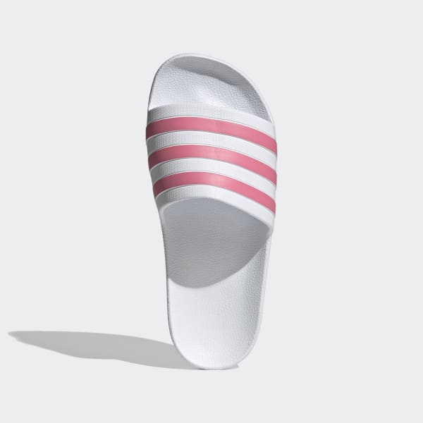 Adidas adilette aqua white on sale
