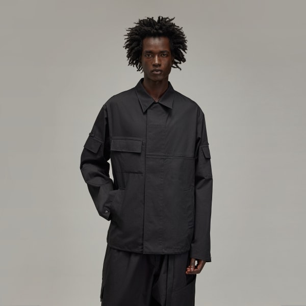 Black Y-3 Field Shirt Jacket