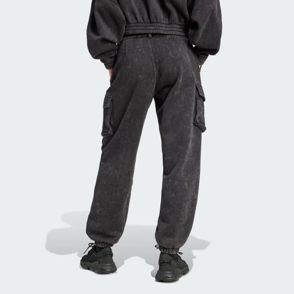 Black Washed Cargo Joggers