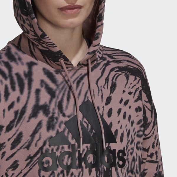Lilla Future Icons Animal Print hættetrøje DK701