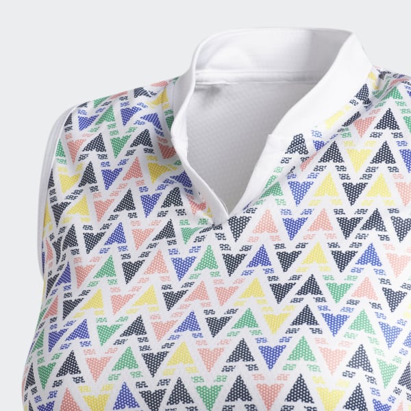 Blanco Polo sin mangas HEAT.RDY Printed