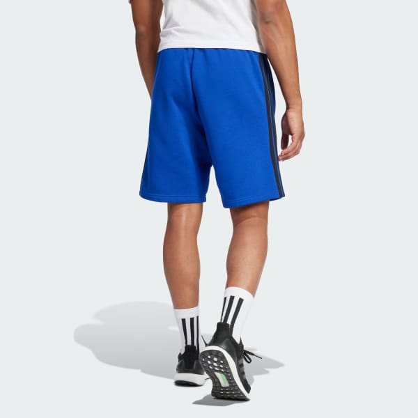 blauw Essentials 3-Stripes Fleece Short