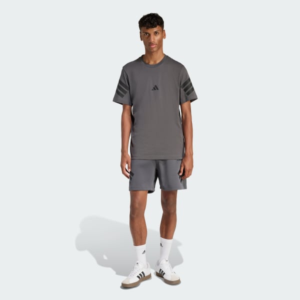 Grau Future Icons 3-Streifen Shorts