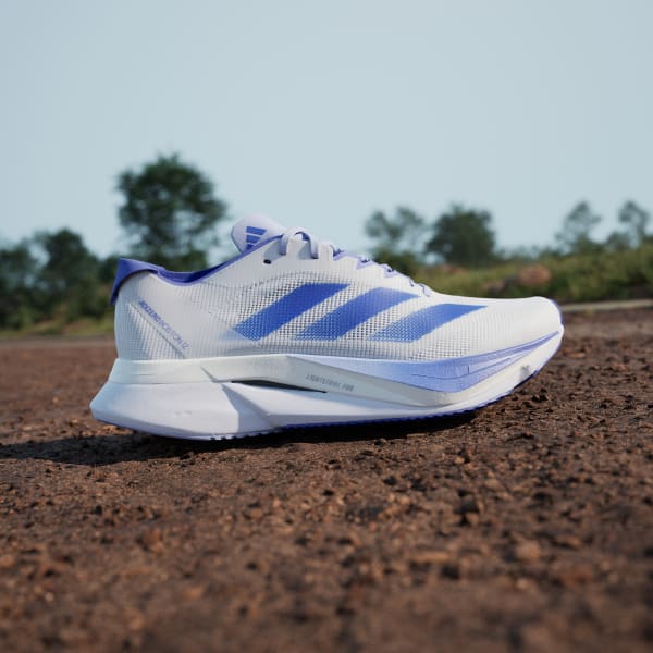 White Adizero Boston 12 Shoes