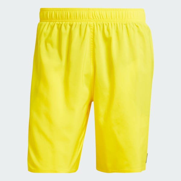 adidas Solid CLX Classic-Length Swim Shorts - Yellow | adidas UK