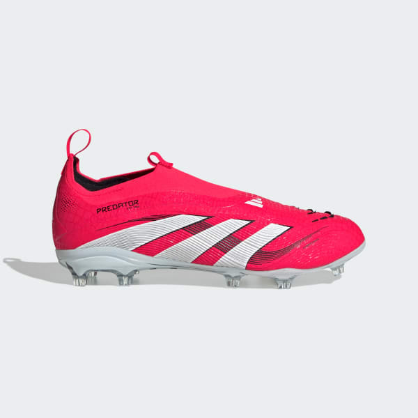 Red Predator Elite Laceless Firm Ground Boots Kids