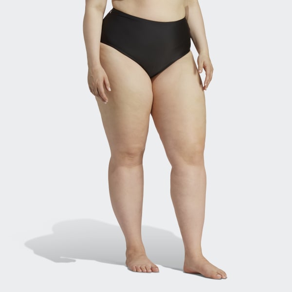 zwart High-Waist Bikini Broekje (Grote Maat)