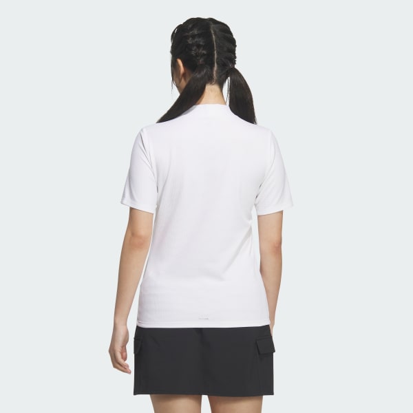 ホワイト クライマクール モックネック 半袖シャツ