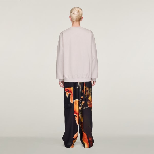 White Y-3 브러쉬드 테리 크루 스웨트셔츠