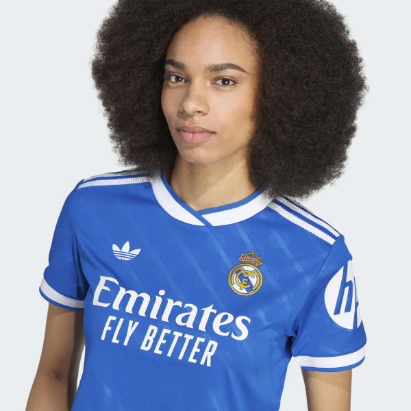 adidas Real Madrid 25/26 Cropped Third Jersey - Blue | Free