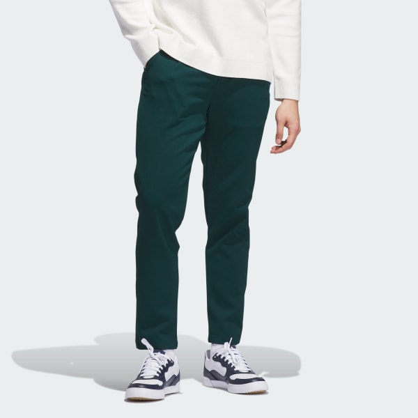 สีเขียว กางเกงขายาวแต่งพลีท Go-to