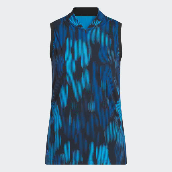 Bleu POLO SANS MANCHES IMPRIMÉ ULTIMATE365 TOUR