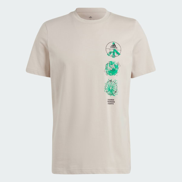 Beige adidas Sportswear Change Through Sports Triple Tee