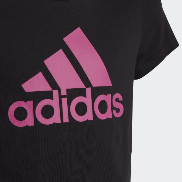 Negro Polera Essentials Logo Grande Algodón