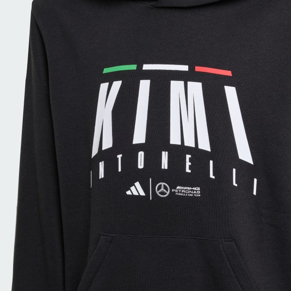 Black Mercedes - AMG Petronas Formula One Team Kimi Antonelli Hood Kids