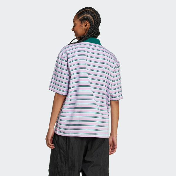 Multicolor Camiseta Polo '80s Rayas Extragrande