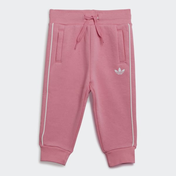Rosa Conjunto sudadera cuello redondo y pantalón Adicolor