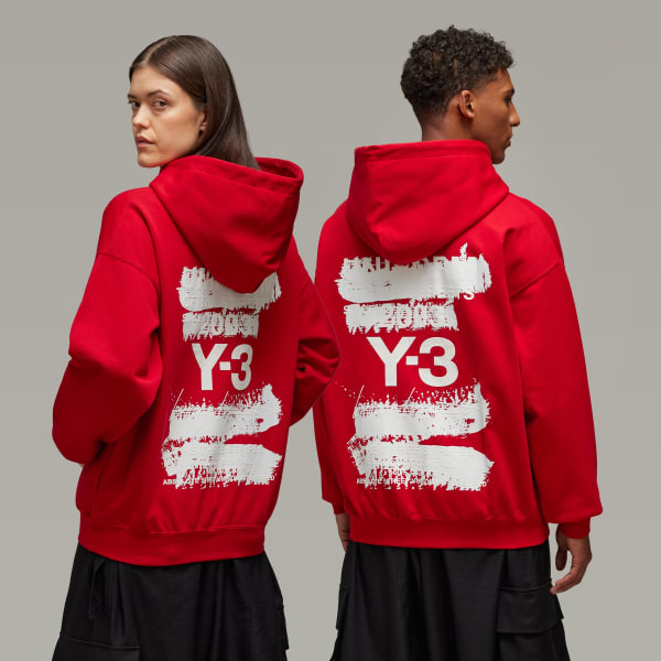 Red Y-3 Graphic Hoodie