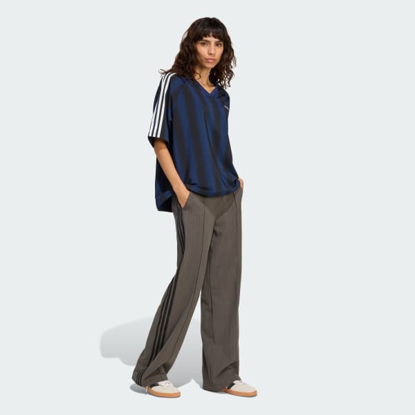 Biru Tee Linear Longgar