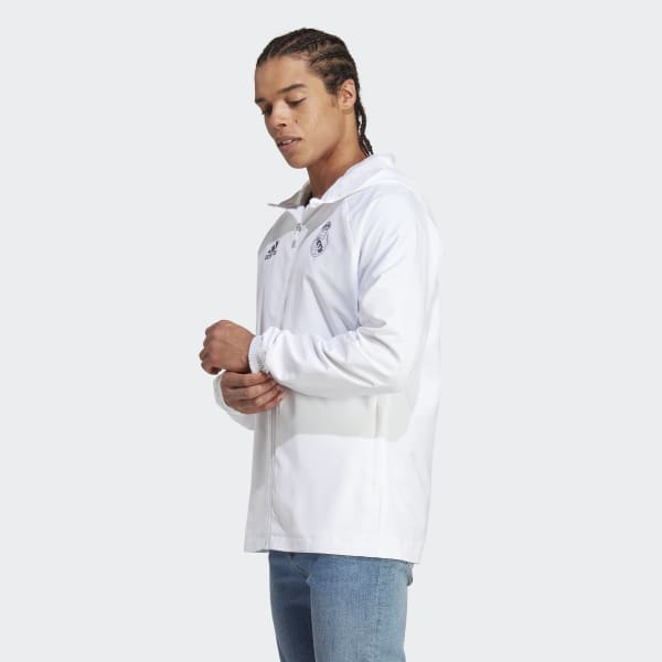 Blanco Corta Viento Real Madrid Estampado