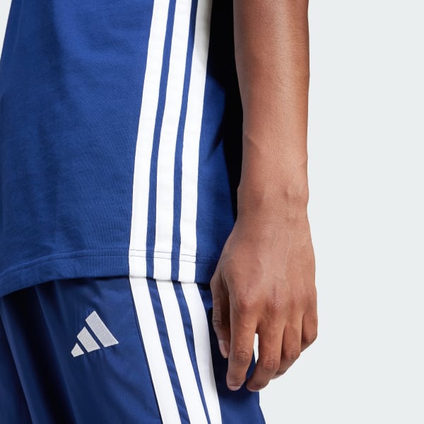 adidas Essentials 3-Stripes Single Jersey Tee Blue adidas